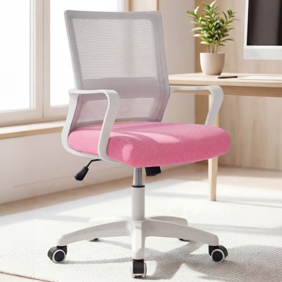 Chaise de bureau ergonomique en filet avec siège profond et large Nikyia
