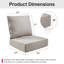 Ensemble de coussin de siège et de dossier en polyester résistant aux intempéries Deb-981643829-988359218-974621504
