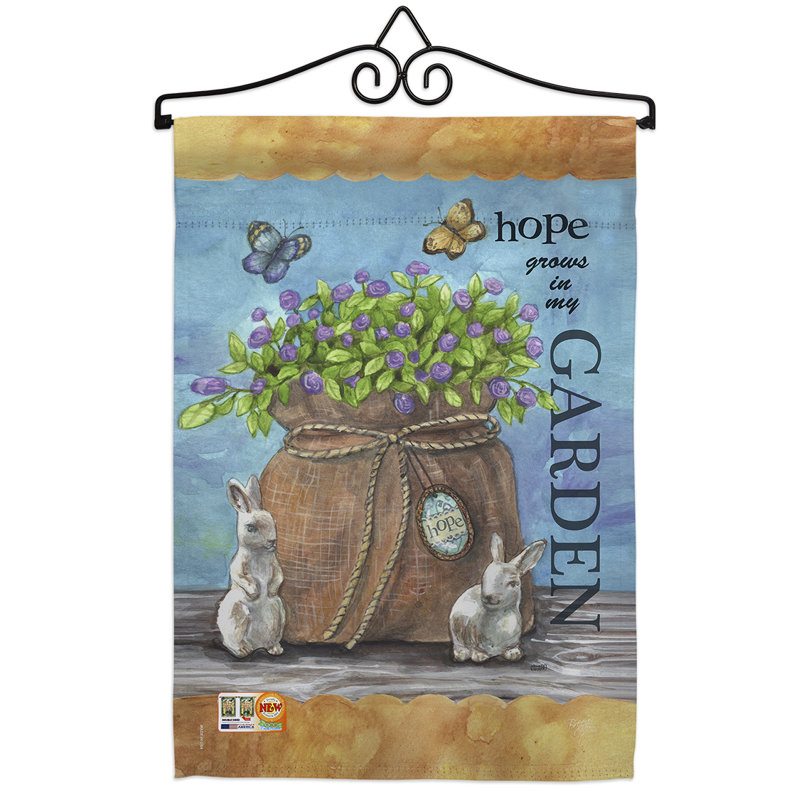 Coussin décoratif décoratif en polyester 2 faces 19 x 13 po hope fur ensemble de drapeaux