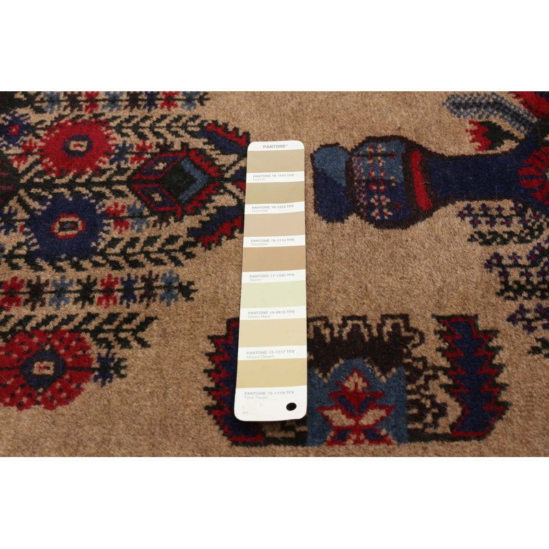 Tapis brun clair Rizbaft 2 pi 11 po x 4 pi 6 po