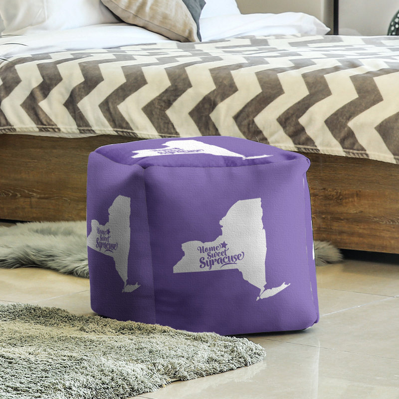 Syracuse Upholstered Ottoman, Purple