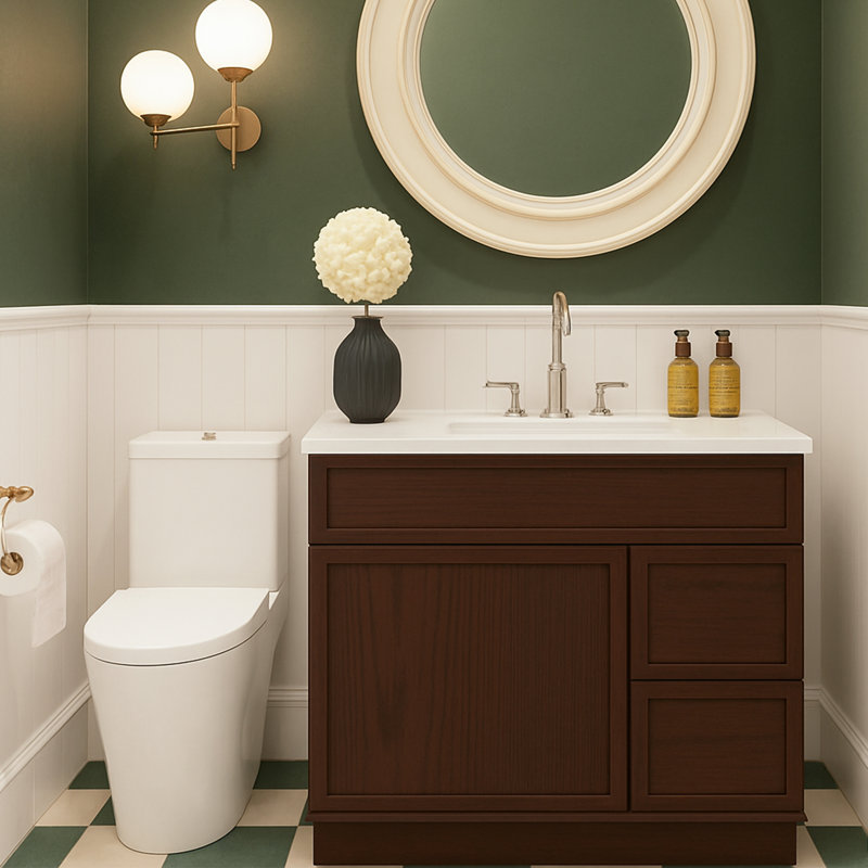 36'' Single Bathroom Vanity Base Only, Brown
