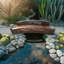 Sunburst Wood Garden Bridge
