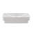 Semi Recessed Bathroom Sink, 19.29 x 12.01 Inch Rectangular White Ceramic Vessel Sink with 1-3/4 Inch Drain Hole, Drop in Modern Lavatory Vanity Bath Wash Bowl Basin, Rectangle for Small Space