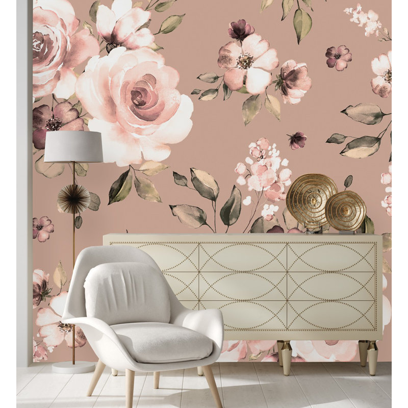 Adhésif mural Roses, L 0,84 pi x L 8,34 pi