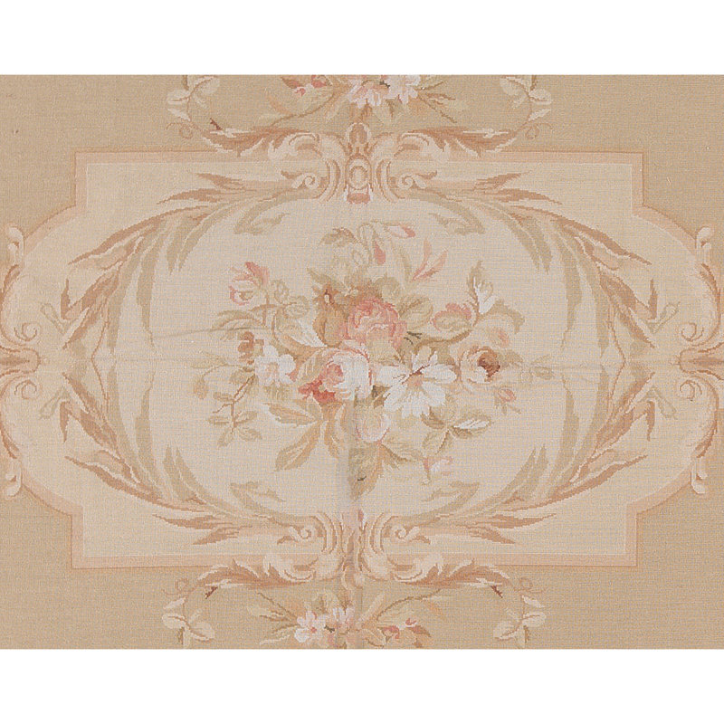 Hand-Knotted High-Quality Camel and Beige Area Rug