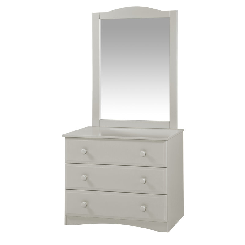Commode 3 tiroirs Alayna, gris