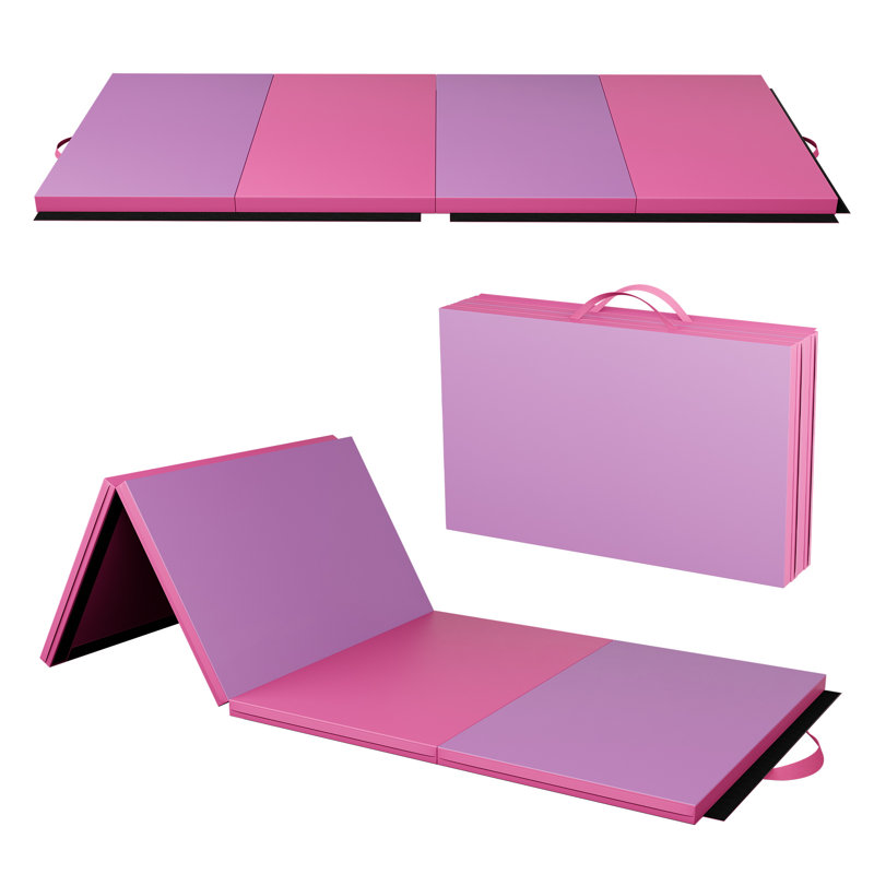 Tapis de gymnastique épais multicolore 4 pi x 10 pi x 2 po Polar Aurora