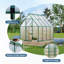 Serre en polycarbonate avec cadre en aluminium 6 pi x 7 pi, ensemble de jardin d'extérieur robuste-119787745