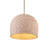 2-Light Matte Brass Convertible Chandelier with Cream Rattan and Bamboo Shade