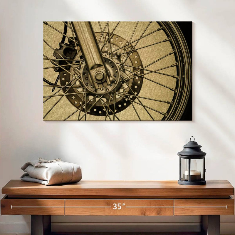 Mehar Motorcycle Wheel, 16" H x 24" W