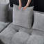 Chaise rembourrée en tissu de lin Kay-1810920759