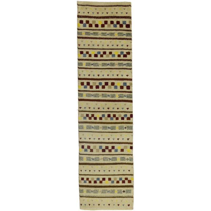 Tapis crème en laine noué à la main