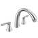 Double Handle Deck Mounted Roman Tub Faucet with Rough-in Valve