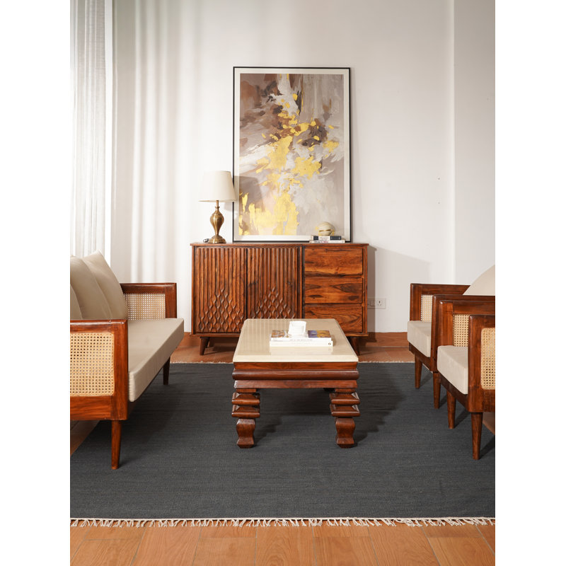 Tapis kilim en laine tissés à la main et à plat Alithea, Noir, Rectangulaire 3 pi x 5 pi