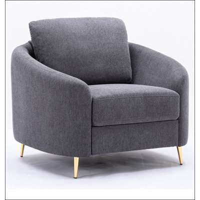 Grey Loose Back Accent Chair