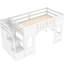 Lit mezzanine simple avec escalier de rangement et fenêtre-510696416