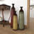 Waltham Multi Colored Metal Tall Enameled Bottleneck Floor Decorative Vase with Chevron Pattern