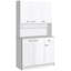 Buffet de cuisine 71 pouces autoportant moderne avec rangement et grand rangement, parfait pour les cuisines organisées et élégantes