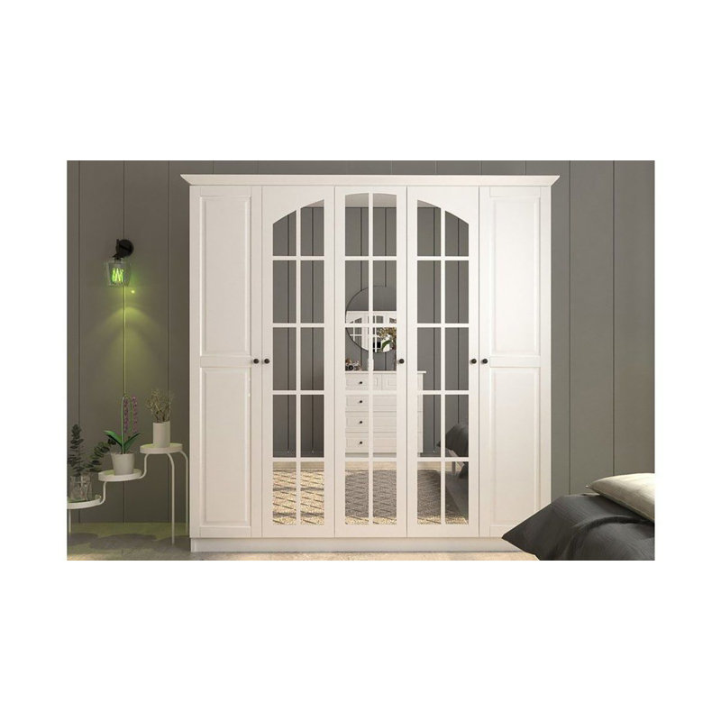 Amorie 5 Door Manufactured Wood Wardrobe