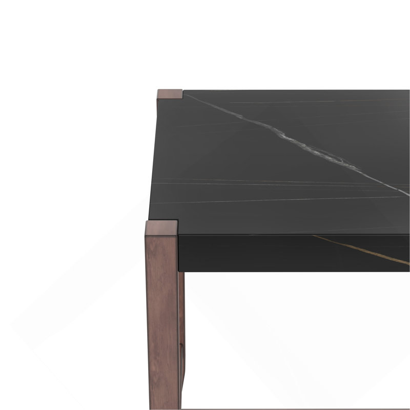 Ensemble de table de salle à manger 5 pièces à hauteur de comptoir, table de bar en faux marbre et 4 chaises rembourrées, ensemble de salle à manger moderne de style Mid-Century pour la salle à manger, cuisine de pub, petite place