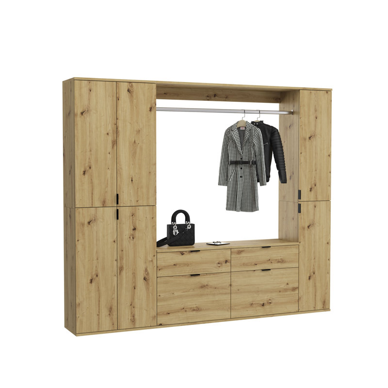 Lutton 3 Door Wardrobe, Artisan oak