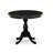 3 Piece Modern Dining Table Set Contains a Round Kitchen Table with Pedestal and 2 Black Color Linen Fabric Upholstered Chairs, Wire brushed Black-2038342582-2038173631