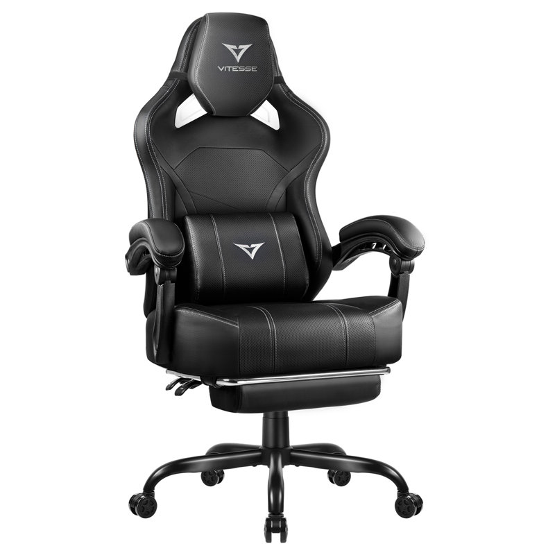 Fauteuil de jeu Inbox Zero pour adultes, Noir / blanc