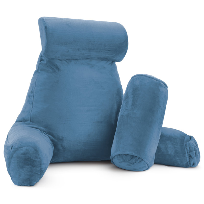 Coussin de lecture Nestl, H 22 po x l 36 po x P 13 po, Bleu ciel