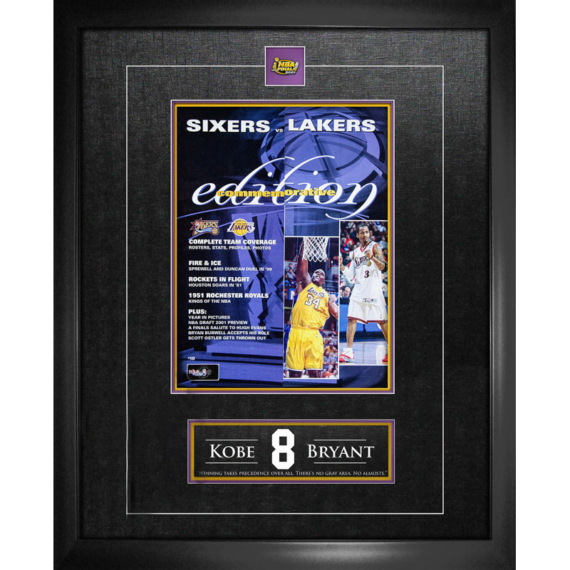 «Kobe Bryant», Los Angeles, Lakers, encadré par un programme de collage, encadré en art mural 18 x 22 par 