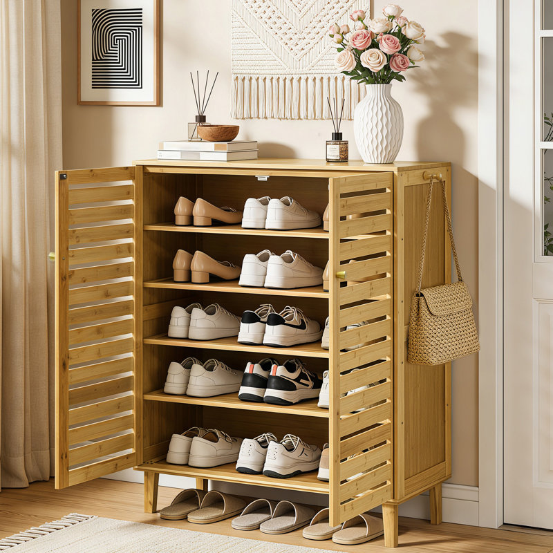 Abelino 15 Pair Shoe Storage Cabinet