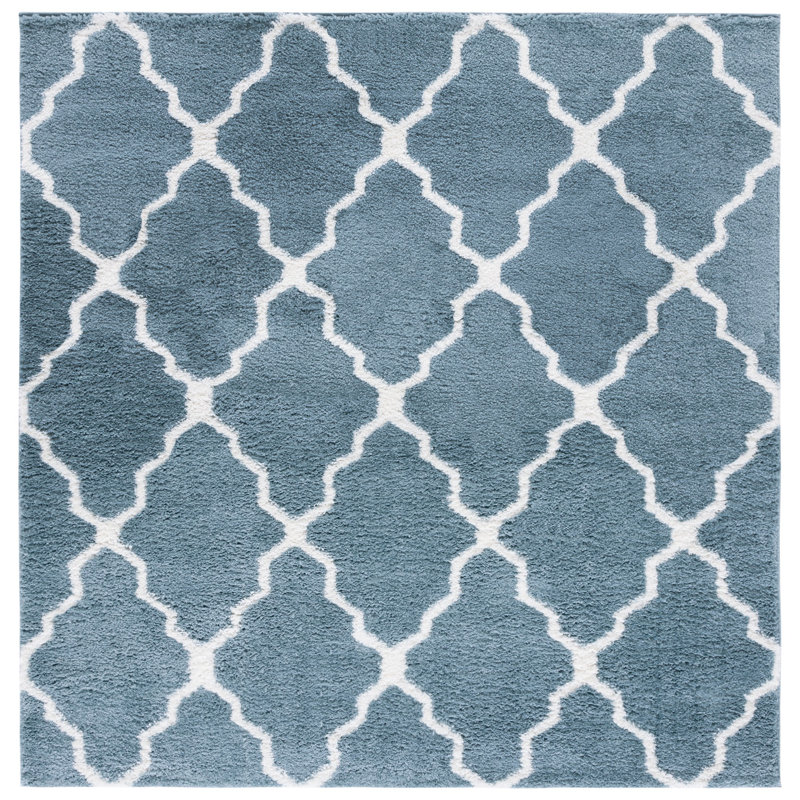 Berber Shag Performance Geometric Rug, Square 7'