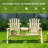 Patio 2-Seat Wooden Adirondack Chair With Small Table-903796090