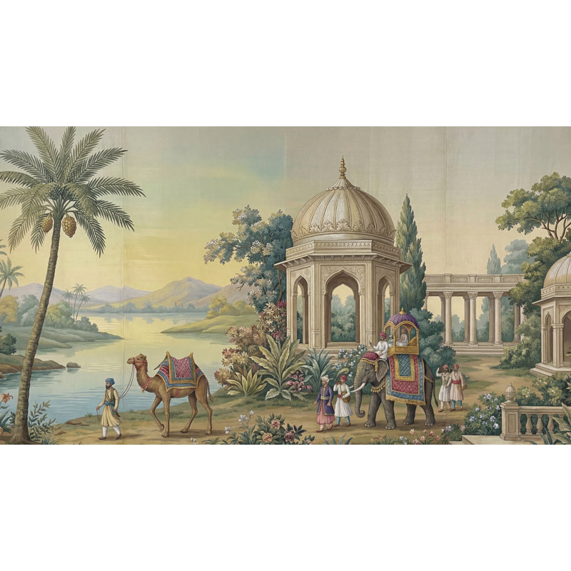 Papier peint chinois Paysage chinois, Non-Woven Nonpasted, 140 po x 108 po
