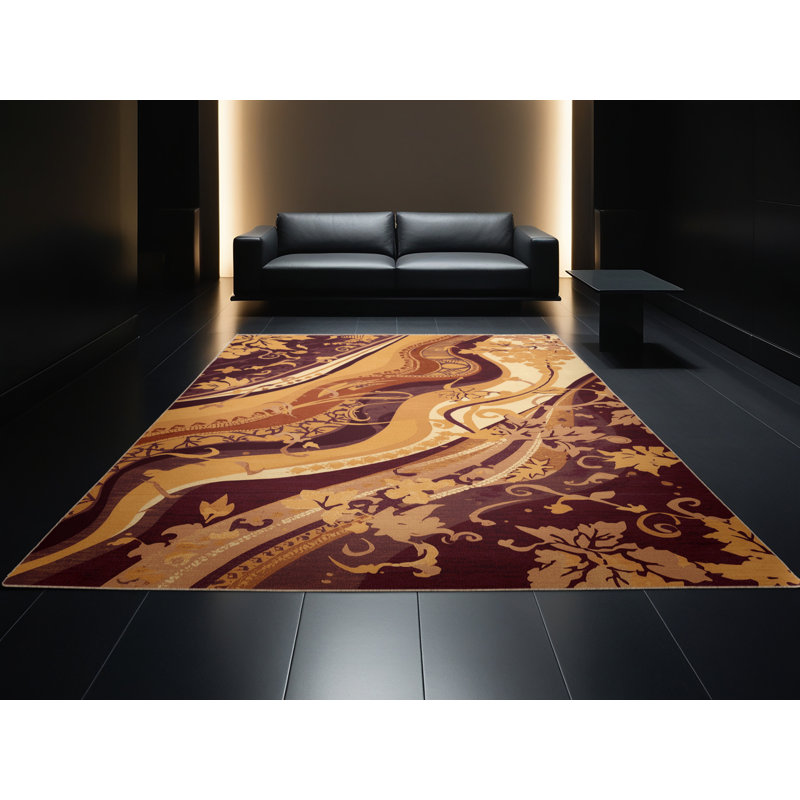 Tapis éclectique brun / beige Pittman Dionysus lavable à la machine, 2 x 5
