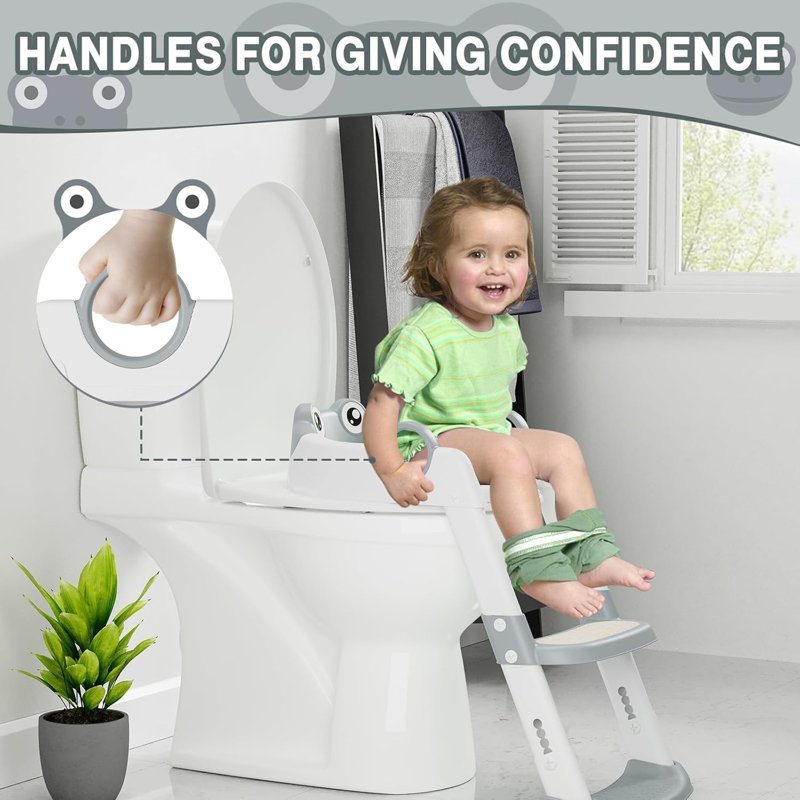 Siège pour enfant avec poignées et échelle, Gris