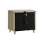 Table de chevet 2 tiroirs à DEL avec double port USB