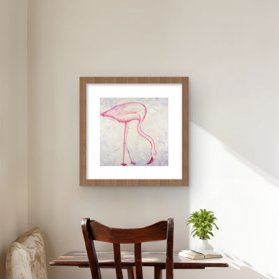 Croquis de flamant rose - oiseau exotique