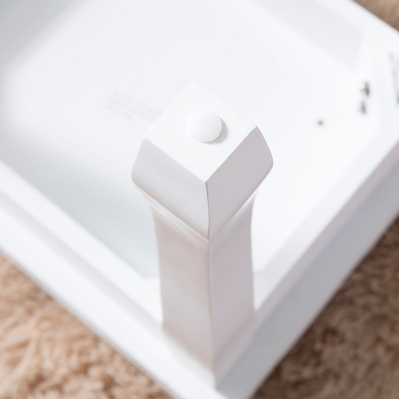 Banc de maquillage rembourré avec tabouret blanc et pieds en bois massif