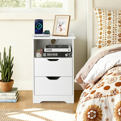 40cm W Manufactured Wood Bedside Table