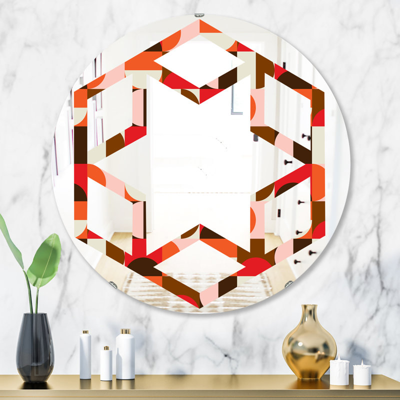 Miroir mural Hexagon Star Geometric II Eclectic, H 31,5 po x l po