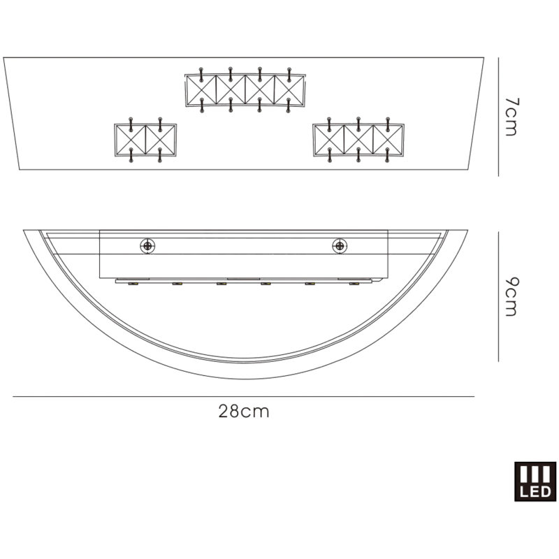 Pisces LED Flush Mounted Sconce