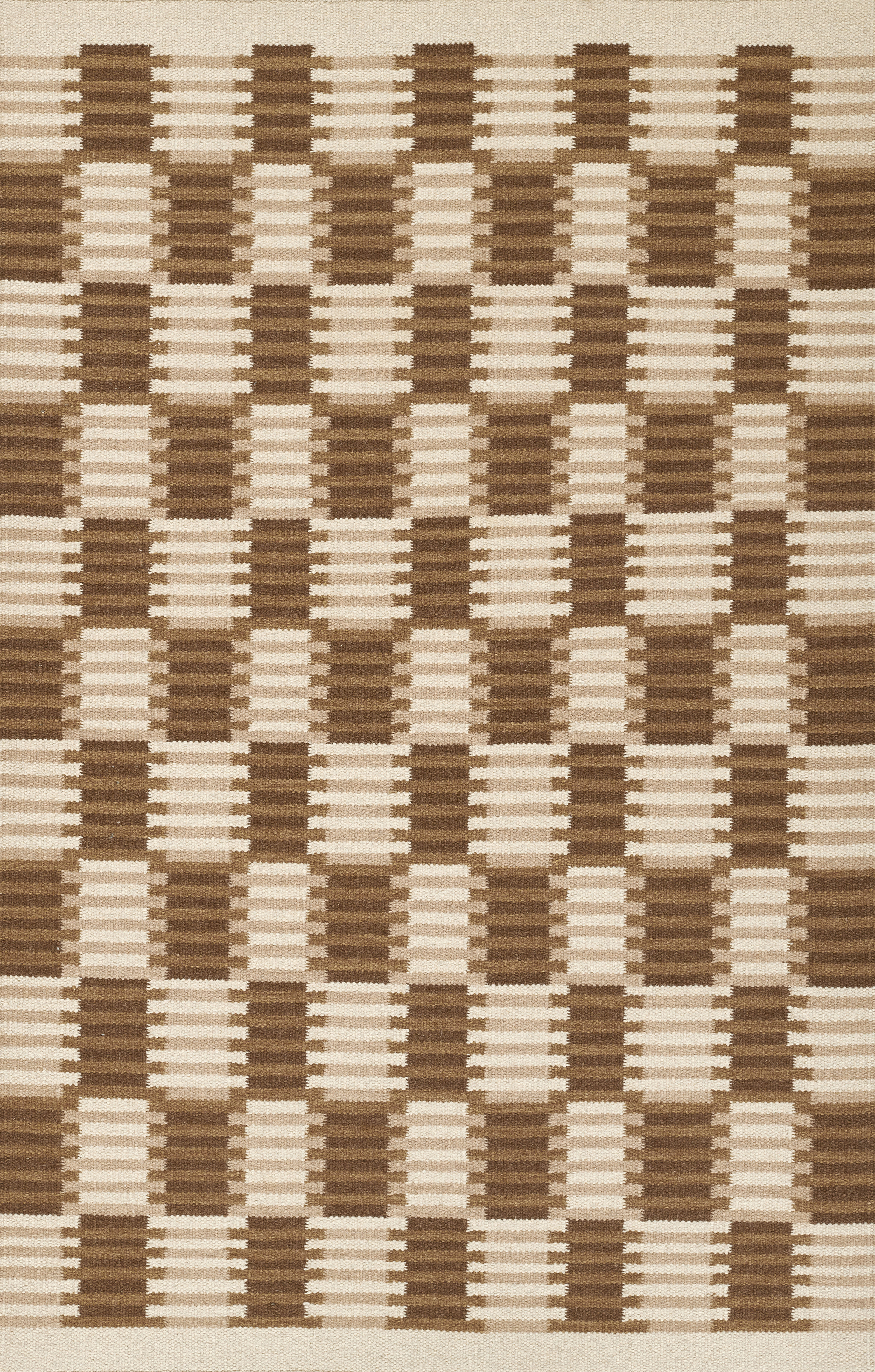 Freya Checkered Hand Woven Wool Rug