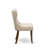 9 Piece Kitchen Table Set Includes a Rectangle Dining Table with Removable Leaf and 8 Light Tan Linen Fabric Parson Dining Chairs, Antique Walnut-372388837