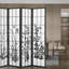 4 Panel Foldable Wooden Screen, 5.8ft Foldable Privacy Screen for Office Bedroom