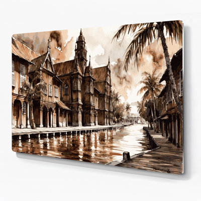 Cities Paramaribo Suriname Black Metal Wall Art