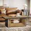 Table basse 47 po avec tablette ouverte 47 po pour salon moderne, table centrale, finition deux tons
