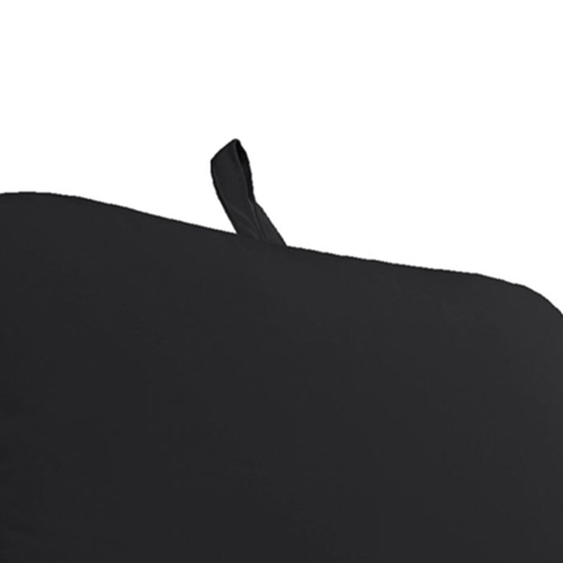 Sunbrella 74" x 22" Outdoor Chaise Lounge Cushion with Ties and Loop, Canvas Black
