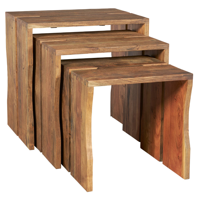 Solid Wood Nesting Tables With Dovetail Joinery