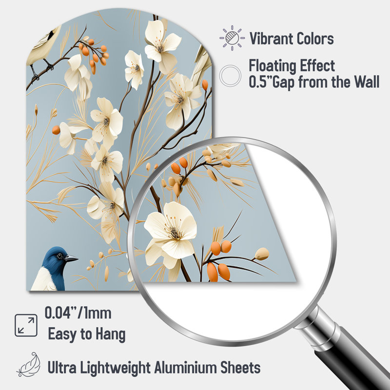 Bartouille - Art mural floral asymétrique en métal, sculpture murale en métal Freeform, H 43 po x l 33 po